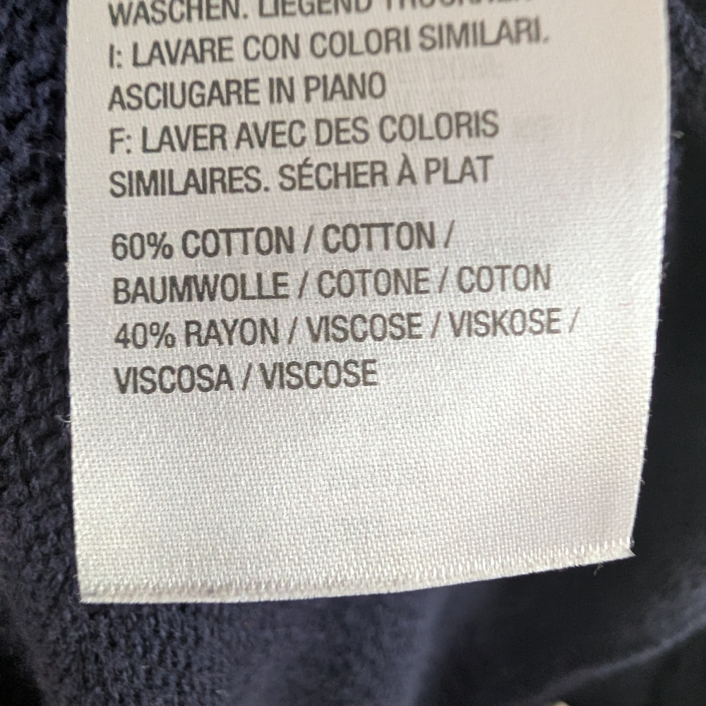 Lisa Rinna Collection Navy Knit Sweater with Ruffle Edge 1X‎ - Picture 4 of 4